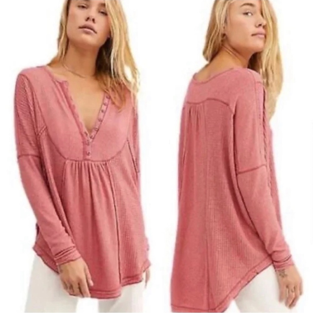 Free people Leo Henley Thermal Top